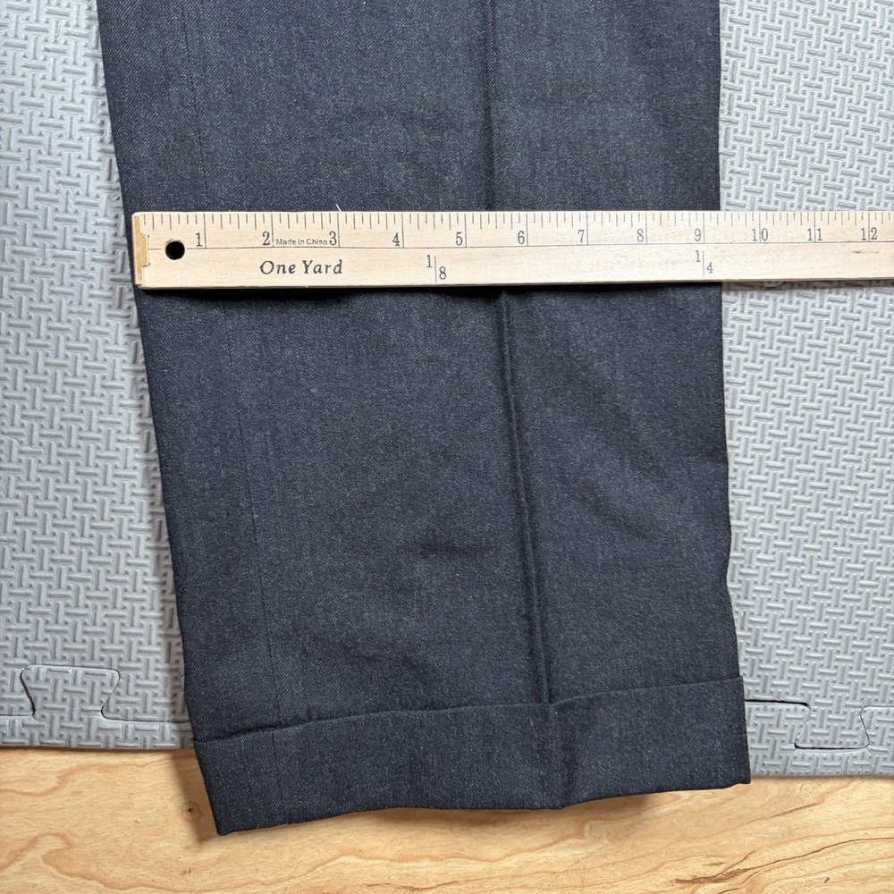 Paul Stuart Dress Men Pants Trousers Flannel Wool Pleated Cuffed Old Money 34x35 - Picture 5 of 10